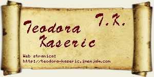 Teodora Kašerić vizit kartica